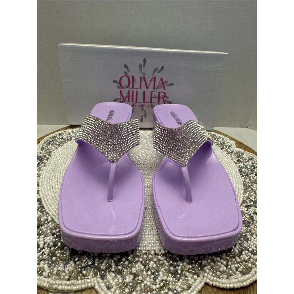 Olivia Miller Lilac Sandals Sparkly Size 10